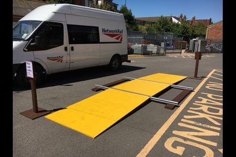 Network Rail has built a model foot crossing fior use during safety training sessions at schools.